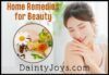 Home Remedies for Beauty with a young beautiful lady