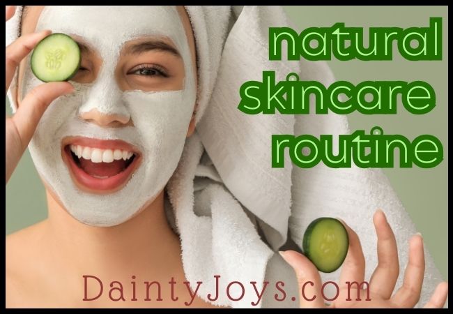 Natural skincare routine lady cucumber