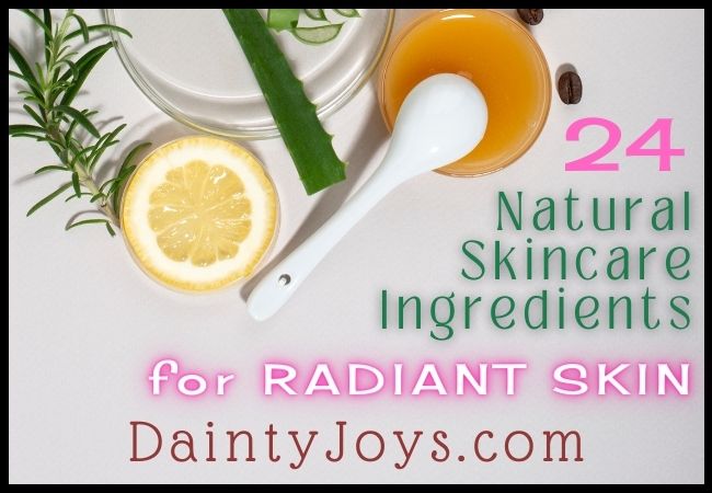 Natural Skincare Ingredients lemon honey