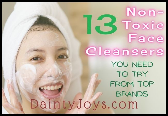 Non-Toxic Face Cleansers - lady with foam