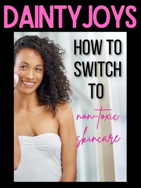 Lady showing on How to Switch to Non-Toxic Skincare mock mag